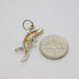Sterling Silver Crocodile Or Alligator Charm Pendant Vintage c1970