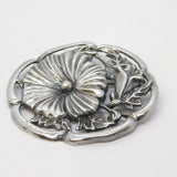 Sterling Silver Floral Pattern Brooch Pin Vintage 1989 London Import