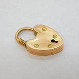 Edwardian 9ct Gold Heart Lock Pendant or Bracelet Clasp Antique 1908 Chester
