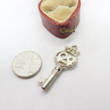 Sterling Silver 18th Birthday Lucky Key Charm Pendant Vintage c1970