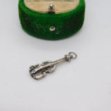 Sterling Silver Violin Instrument Charm Pendant Vintage c1970