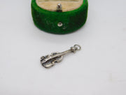 Sterling Silver Violin Instrument Charm Pendant Vintage c1970