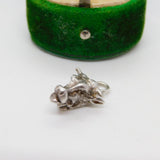 Sterling Silver Taurus Bulls Head Zodiac Charm Pendant Vintage c1970