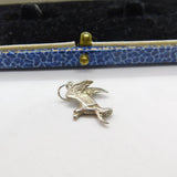 Sterling Silver Flying Bird of Prey Charm Pendant Vintage c1970