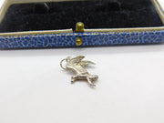 Sterling Silver Flying Bird of Prey Charm Pendant Vintage c1970