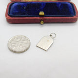 Sterling Silver 1 Mile to Sleaford Charm Pendant Vintage c1970