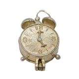 Sterling Silver CHIM Alarm Clock With Cockerel Inside Charm Vintage c1970