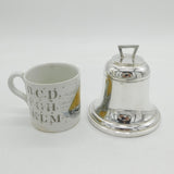 Sterling Silver Large Novelty Ships Bell Inkwell Antique 1920 Birmingham