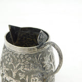 19th Century Indian Kutch Sterling Silver Animal Pattern Cream Jug Antique
