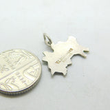 Sterling Silver & Green Enamel Jersey National Charm By TLM Vintage c1970