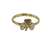 Scandinavian 830 Silver Shamrock & Star Studio Band Ring Antique c1900 Size O