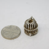 Sterling Silver Opening Lobster Pot Charm Pendant Vintage c1970