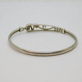 Sterling Silver Diamond Set Rennie Macintosh Style Bangle Bracelet Modern c1990