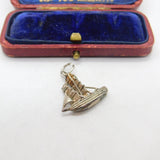 Sterling Silver Sailing Ship Charm Pendant Vintage c1970