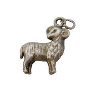 Sterling Silver Aries the Ram Charm Pendant Vintage c1970