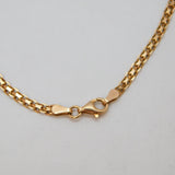 Rose-Gold On Sterling Silver Fancy Chain Necklace 40.5cm Length Modern c2000