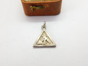 Sterling Silver Roadworks Sign Charm Pendant Vintage c1970