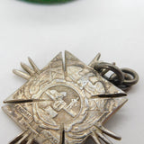 Boer War Sterling Silver South African Coin Fob Pendant Antique c1898 Victorian