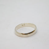 Sterling Silver Plain 3mm Wide Wedding Band Ring Vintage c1970 Size F