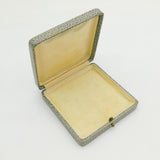 Victorian Tooled Leather Coronet Pattern Jewellery Box Antique c1890s