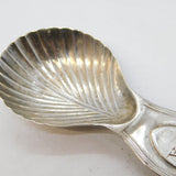 George III Sterling Silver Leaf Bowl Tea Caddy Spoon Antique 1792 Sheffield