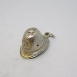 Sterling Silver Large Police Helmet Charm Pendant Vintage c1970