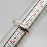 Sterling Silver 5 Stone CZ Star Pattern Band Dress Ring Modern c1990 Size V