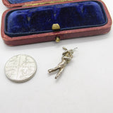 Sterling Silver Traditional Golfer Golfing Charm Pendant Vintage c1970
