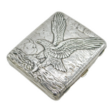 Omar Ramsden Sterling Silver Eagle, Fish & Seabird Cigarette Case Antique London