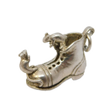 Sterling Silver Mouse in the Shoe Charm Pendant Vintage c1970