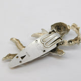 KEIM Ltd Sterling Silver Cherub Form Brooch Clip Vintage c1970 London