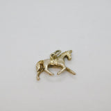 Sterling Silver Trotting Horse Charm Pendant Vintage c1970s