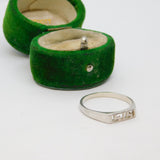 Sterling Silver Narrow Greek Key Design Band Ring Vintage c1970 Size Q