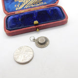 Sterling Silver Boater Hat Floral Charm Pendant Vintage c1970
