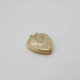 Edwardian Sterling Silver Swallow Front Heart Charm Or Pendant Antique c1910s