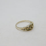 Sterling Silver Celtic Knot Style Studio Band Ring Vintage c1970 Size O
