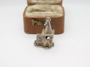 Sterling Silver Couple in the Church Opening Charm Pendant Vintage c1970