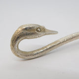Cast Sterling Silver Swan Neck Naturalistic Spoon Vintage 1989 London