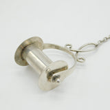 Victorian Silver Plated Sewing Wool Spoon Bangle Bracelet Antique c1880