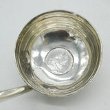 George III Sterling Silver Long Handled Coin Set Toddy Ladle Antique c1790