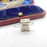 Sterling Silver Sedan Chair Charm Pendant Vintage c1970