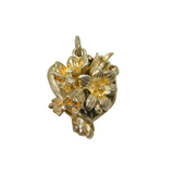 Sterling Silver Falkland Islands Souvenir Bouquet Charm Pendant Vintage c1970s