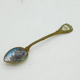 20th Century Spanish Gilt Metal & Enamel Bowl Sevilla Souvenir Spoon Antique