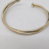 Studio Sterling Silver Crossover Bangle Bracelet Vintage c1970s