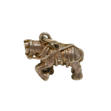 Sterling Silve Draft Heavy Horse With Harness Charm Pendant Vintage c1970s