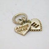 Sterling Silver Annie Haak Initial E Hearts Studio Charm Pendant Modern c2010s