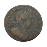 King William III 18th Century Copper Half Penny Coin Antique 1701 Fair Condition