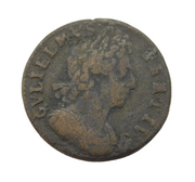 King William III 18th Century Copper Half Penny Coin Antique 1701 Fair Condition