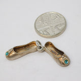 Sterling Silver Dancing Shoes Charm Pendant Vintage c1970