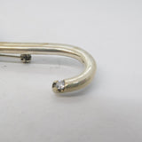 Large Sterling Silver Walking Stick & Hat Statement Brooch Vintage 1985 London